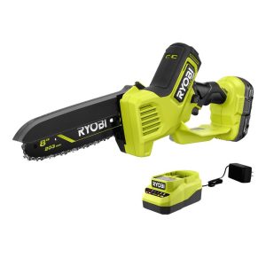 18V ONE+ HP BRUSHLESS 8" PRUNING MINI CHAINSAW BATTERY POWERED WITH 2.0 AH BATTERY AND CHARGER